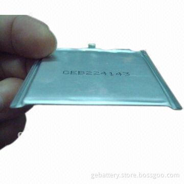 Lithium Polymer Battery with 3.7V Nominal Voltage and 65mAh Nominal Capacity